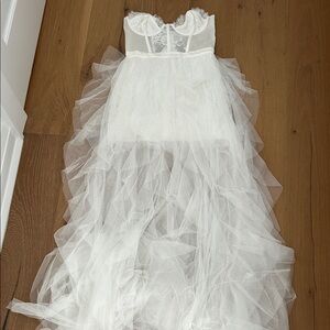For Love And Lemons White Lace Tulle Dress
